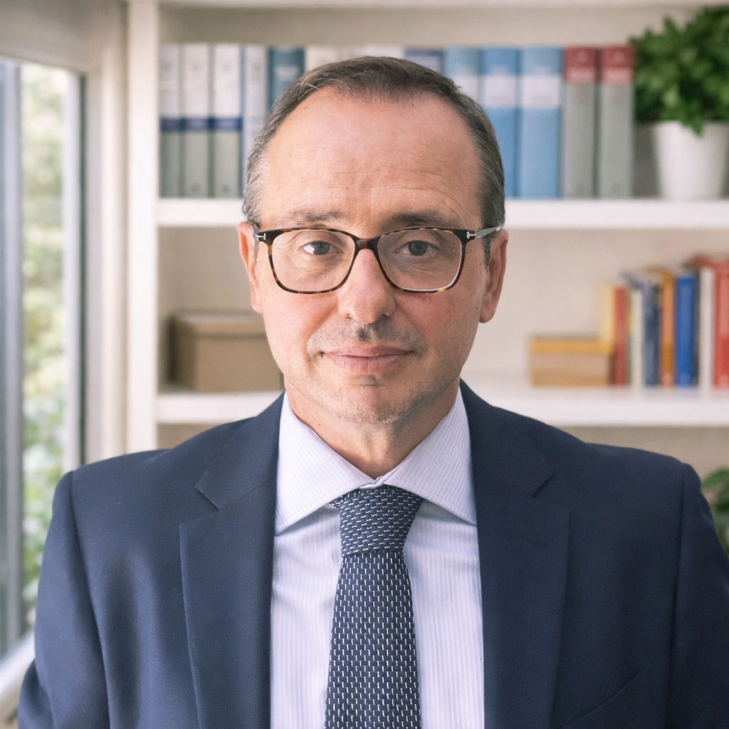 Ritratto professionale dell'Avv. Pietro Alessandrini nello studio legale